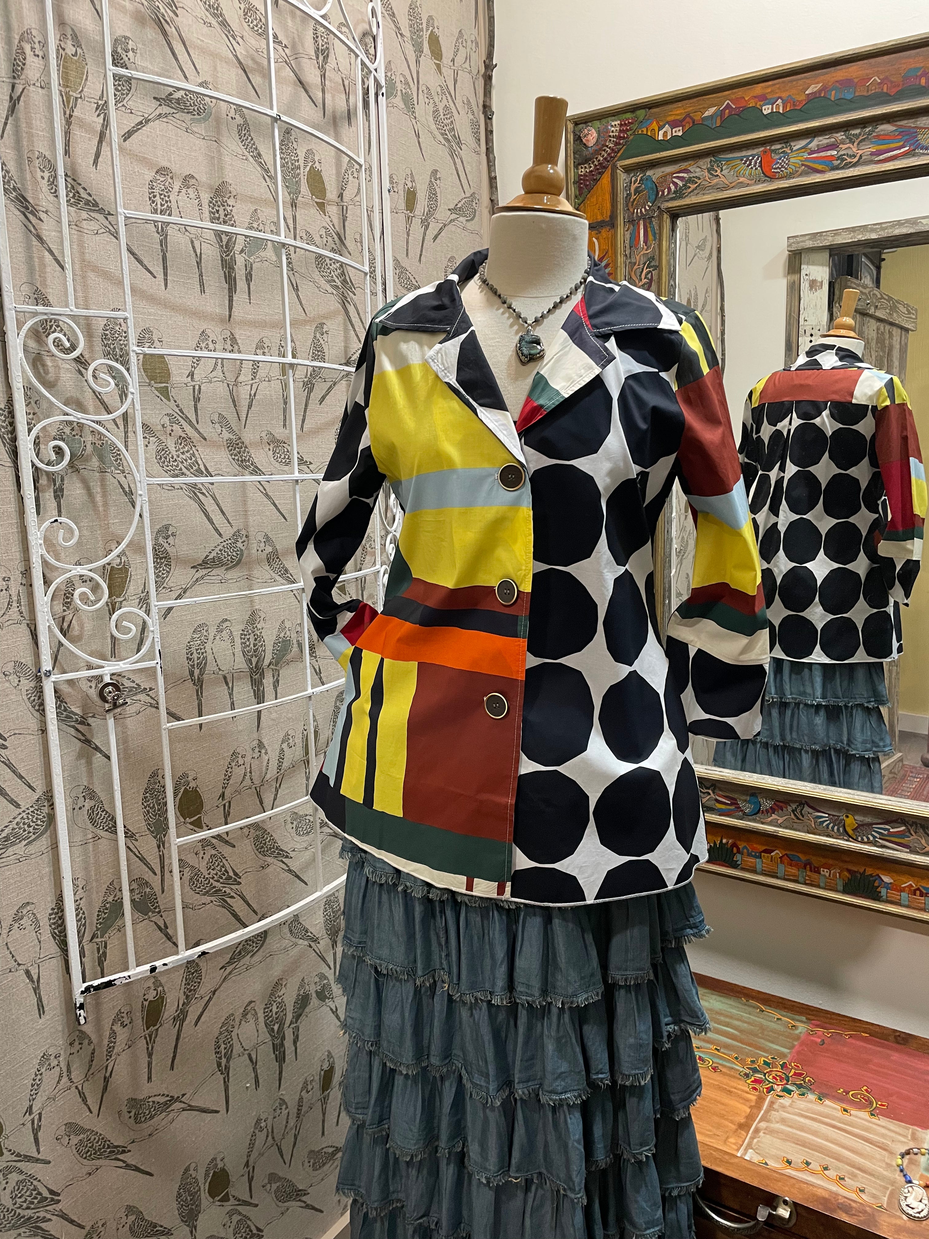 Mixed Media Blouse by Adore KK107 Robin Boutique