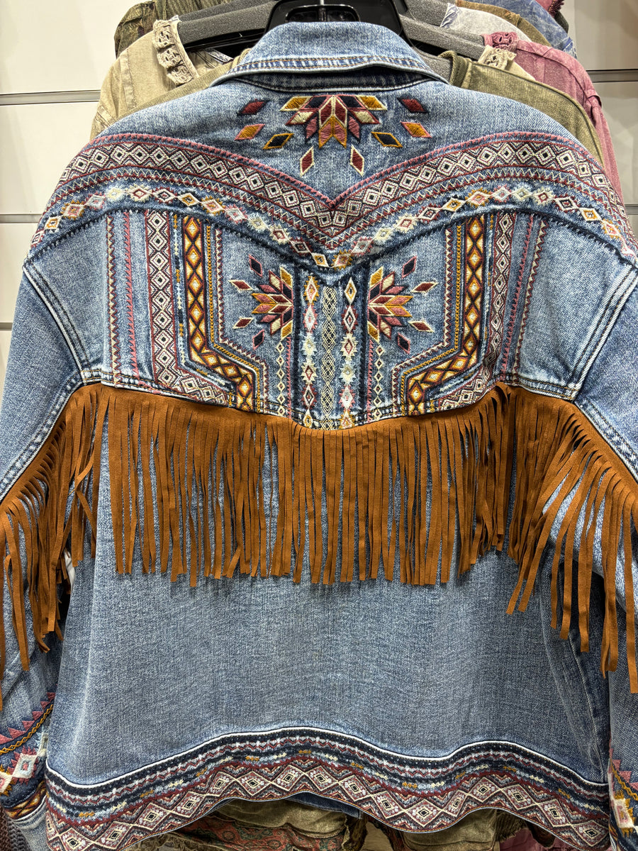 Aztec Fringe Jacket by Driftwood