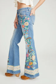 Farrah Flare in Gardenia Foulard Jean by Driftwood