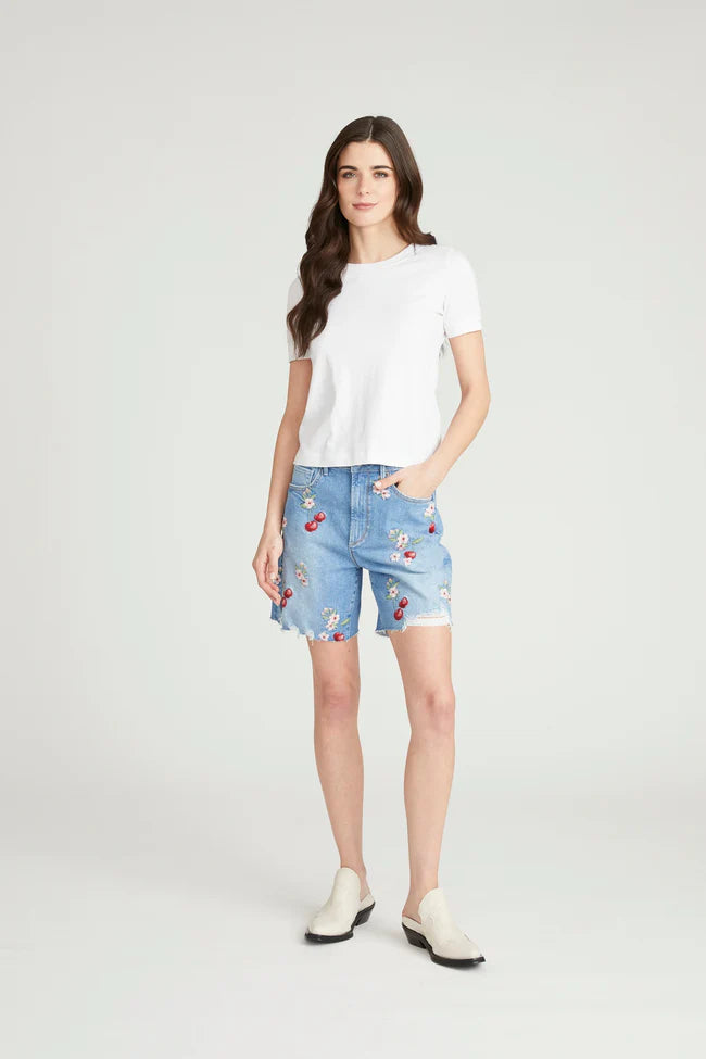 Cayla Short in Cherry on Top by Driftwood Jeans