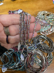 Rhinestone Tennis Stretch Bracelets