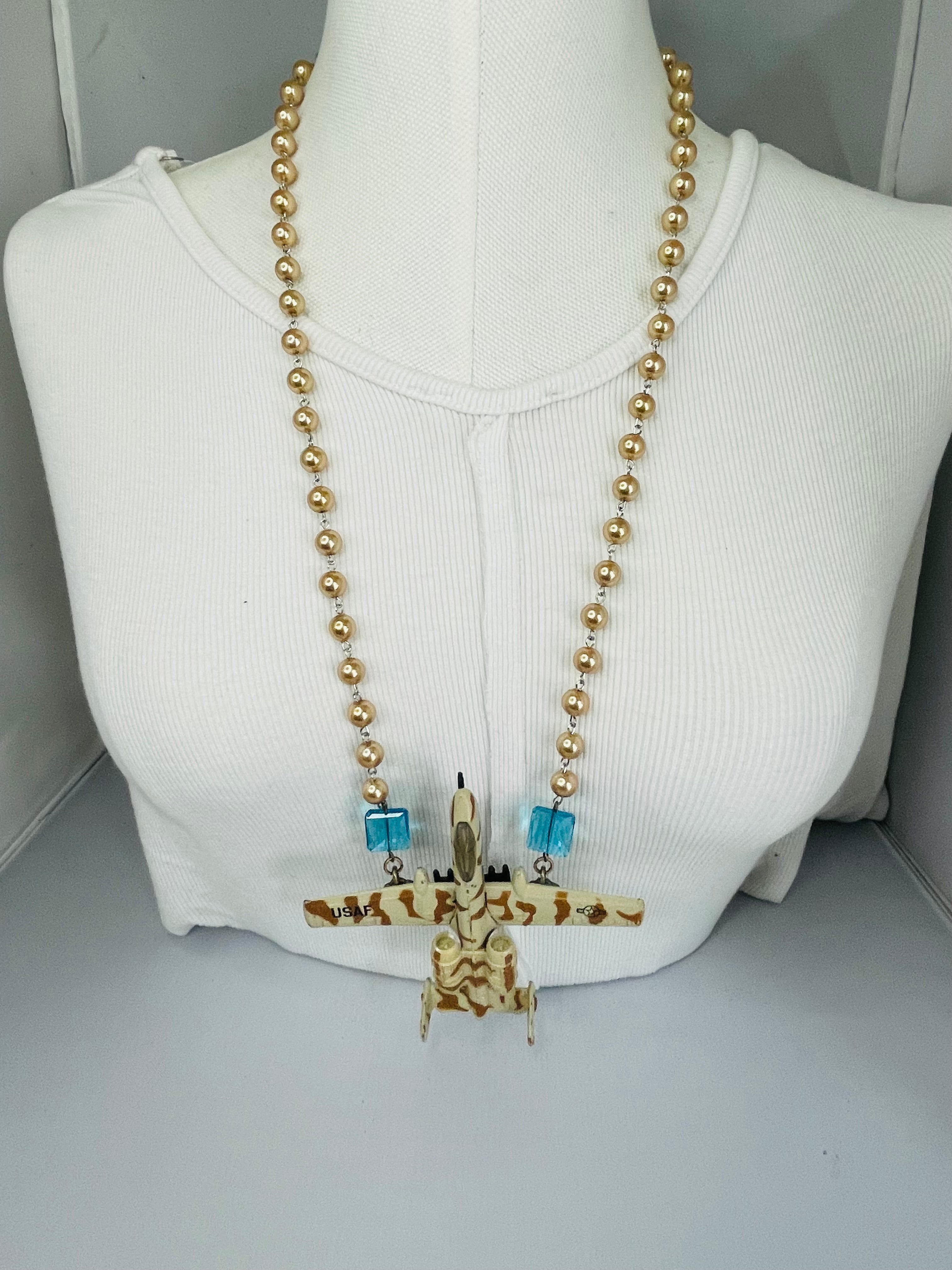 A-10 Warthog Plane Necklace by Gina