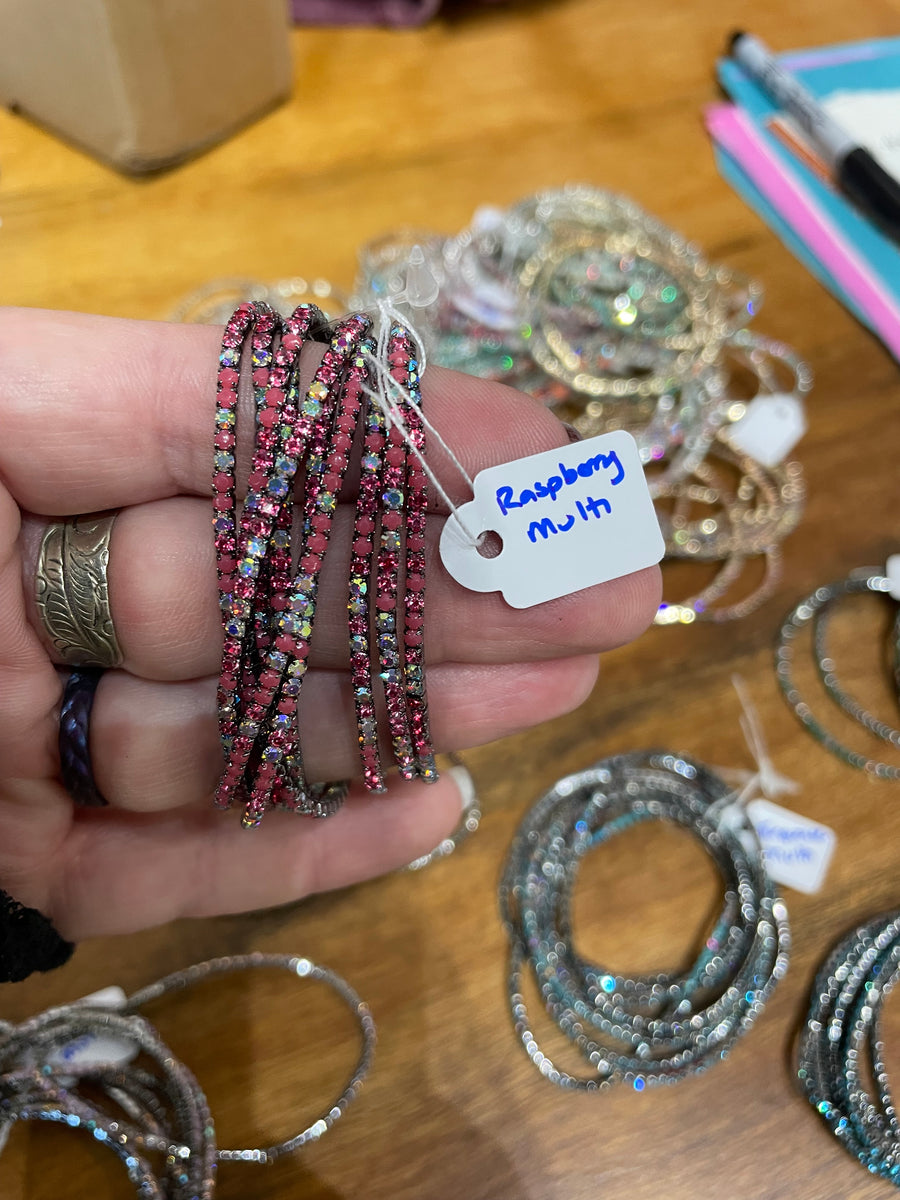 Rhinestone Tennis Stretch Bracelets