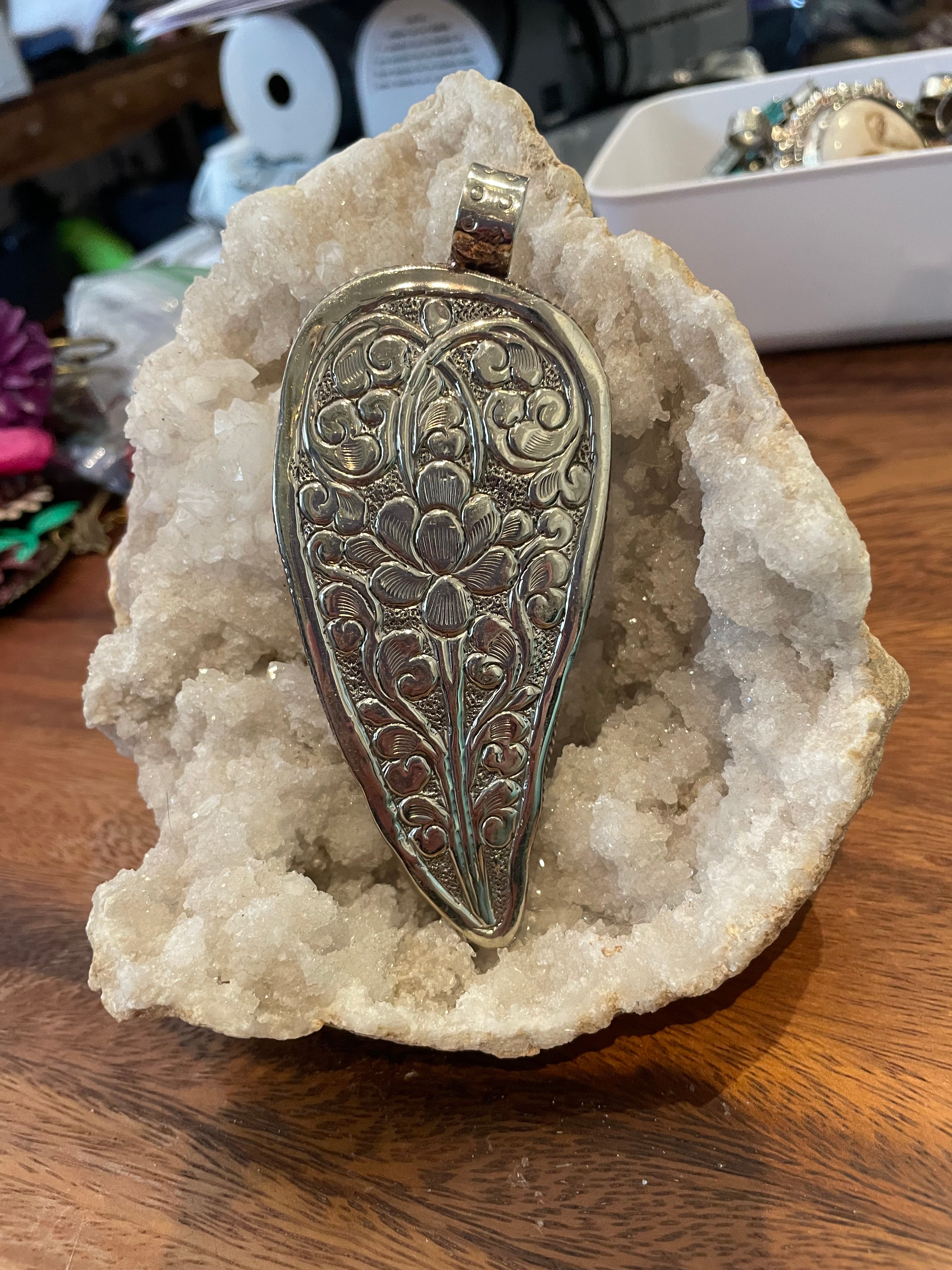 Pendant Only Carved Horse Feather Head