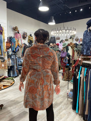 Paisley Velvet Knee Length Jacket by Paper Lace