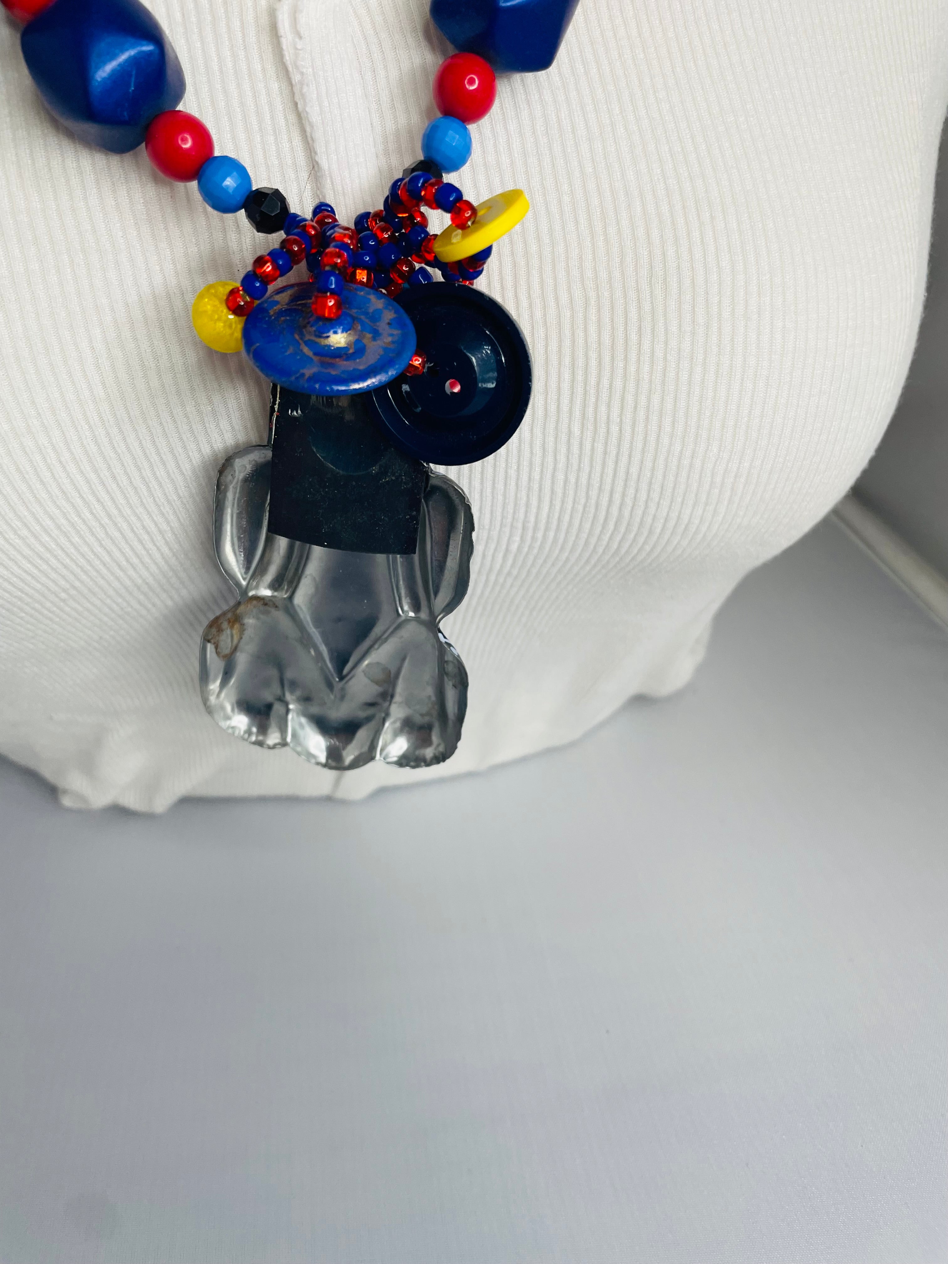 Blue Frog Clicker Necklace by The Vintage Jewel