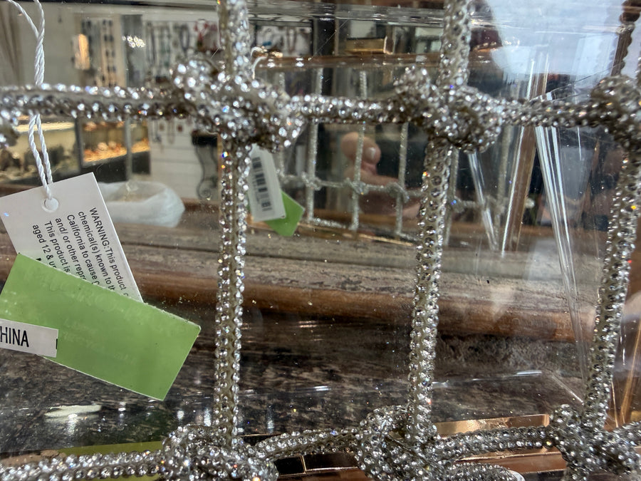Clear Evening Bag with Multi Evening Lattice Details Robin Boutique