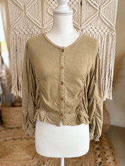 Ruched Romance Cardigan by The Paper Lace