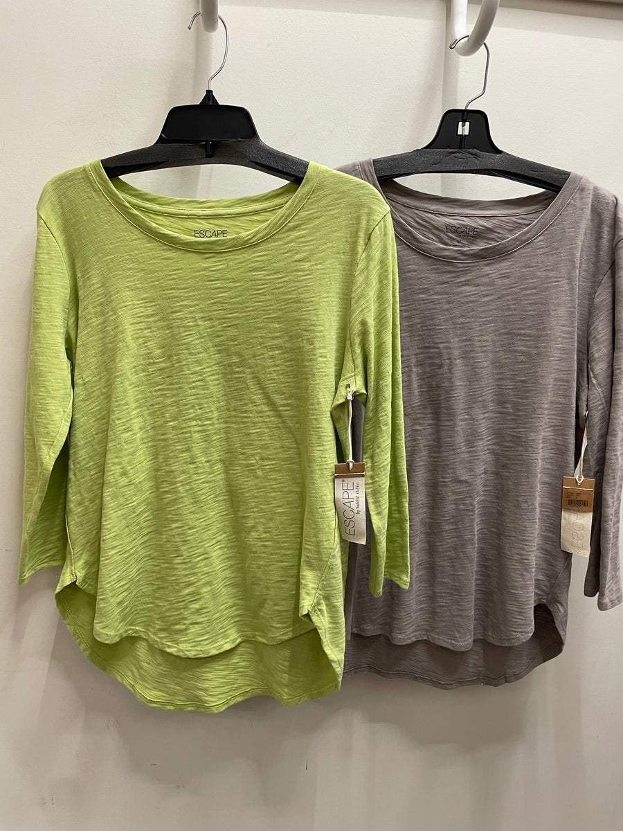 Solid Cotton Slub High-Lo Tee by Escape by Habitat 10004 Robin Boutique