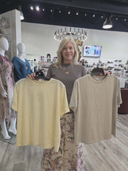 Rhinestone Embellished Relaxed Tee by Davi & Dani
