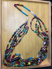Indian Trade Bead Multi Layer Necklace
