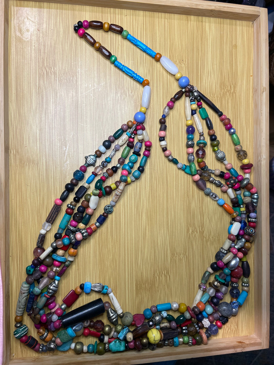 Indian Trade Bead Multi Layer Necklace