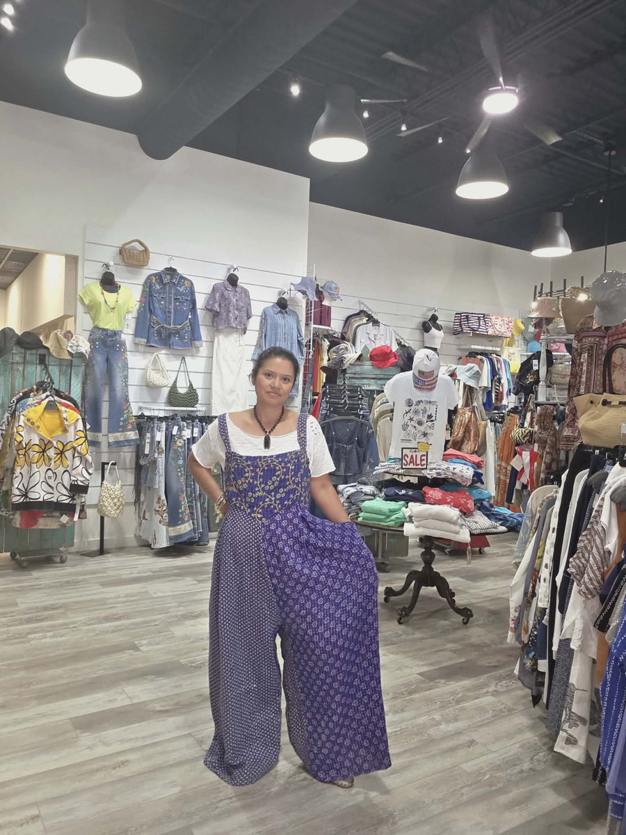 Additional view of Pareo Kantha Crossroad Overalls #216 by Kantha Bae from Robin Boutique.