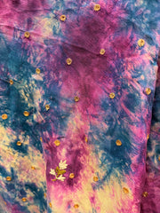 Crepe Sari Hi Lo Butterfly Top #143 by Kantha Bae