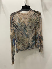 Sheer Lace Layering Shirt in Feathers by Origami