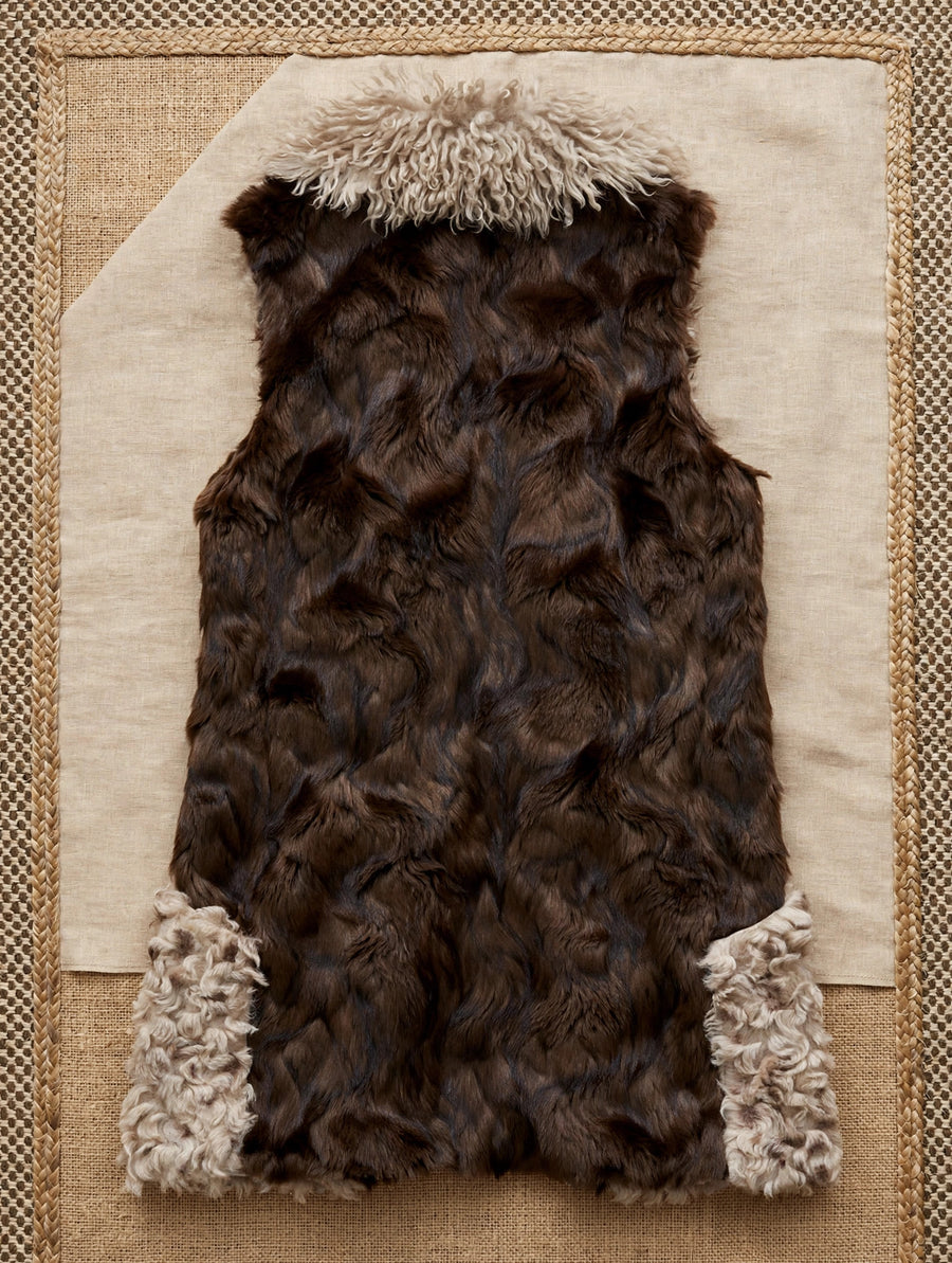 Faux Fur Patchwork Vest