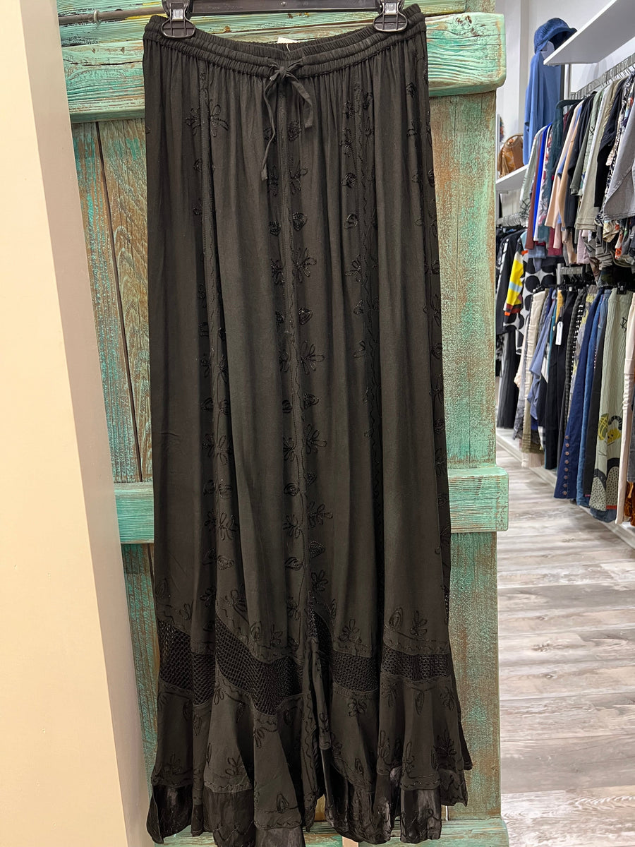 Embroidered Maxi Skirt