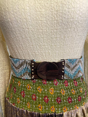 Turquoise Waves Beaded Belt by Bali Queen