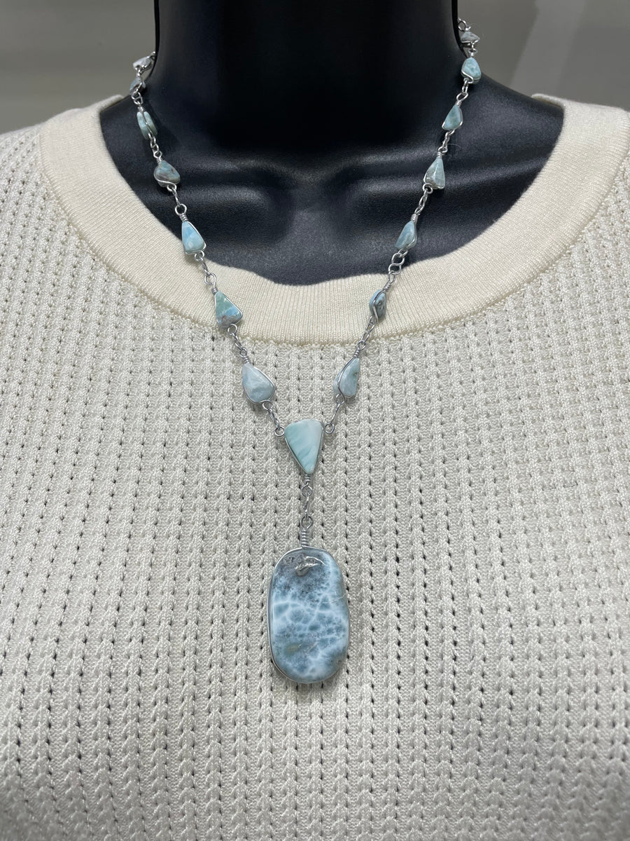 Larimar Drop Necklace