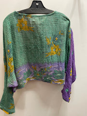 Pareo Kantha In Bloom Cropped Pullover #112 by Kantha Bae