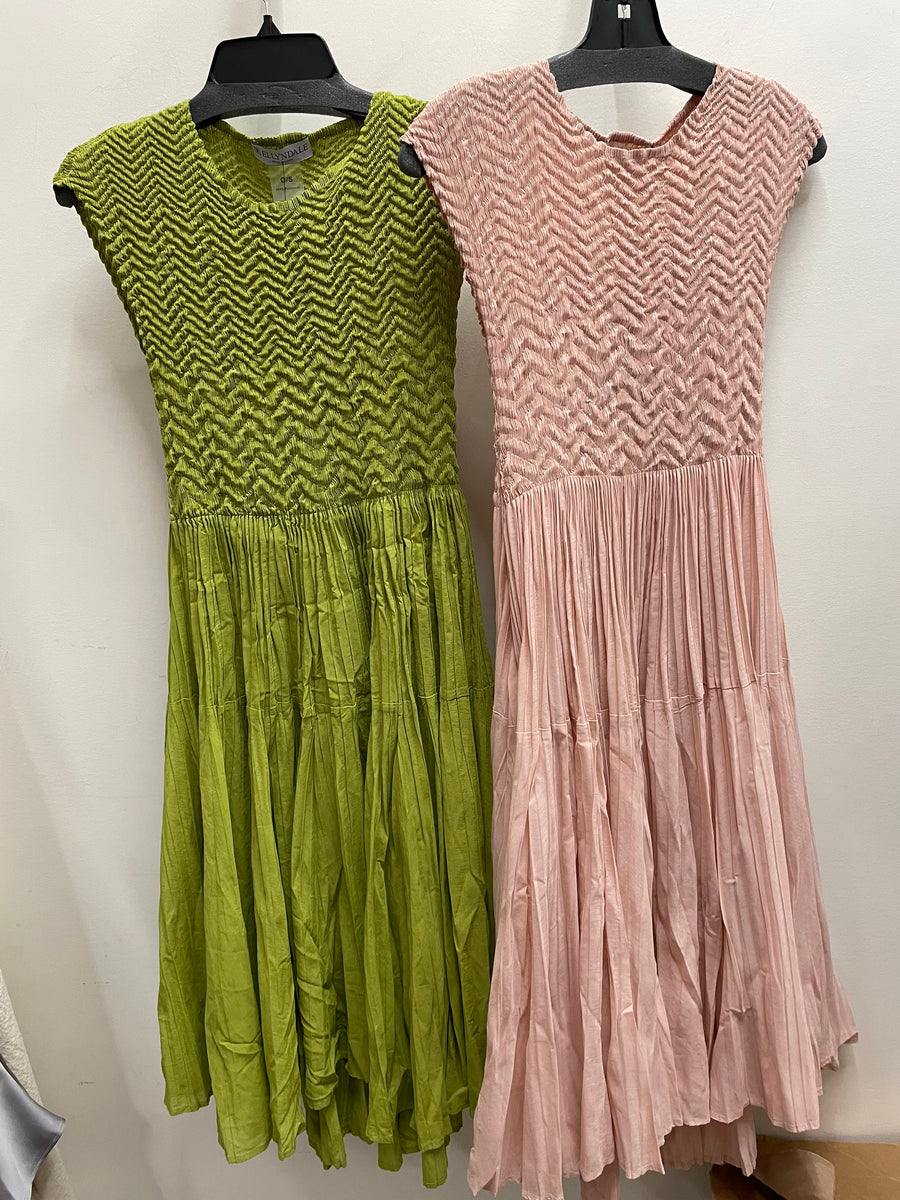 Pleated Cupsleeve Dress by EllyNDale