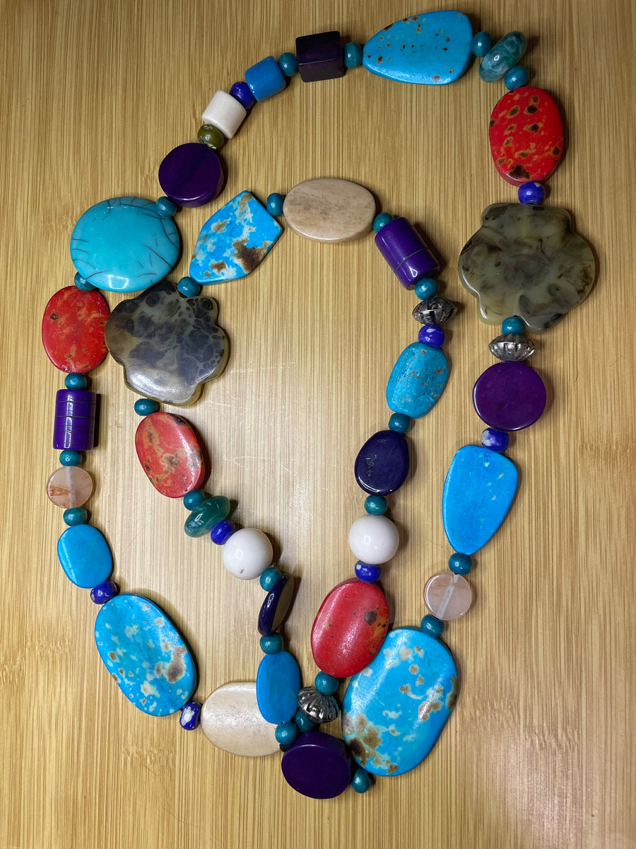 Indian Trade Bead Chunk Necklace
