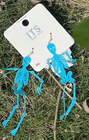 Filigree Skeleton and Ghost Theme Earrings - Robin Boutique-Boutique 