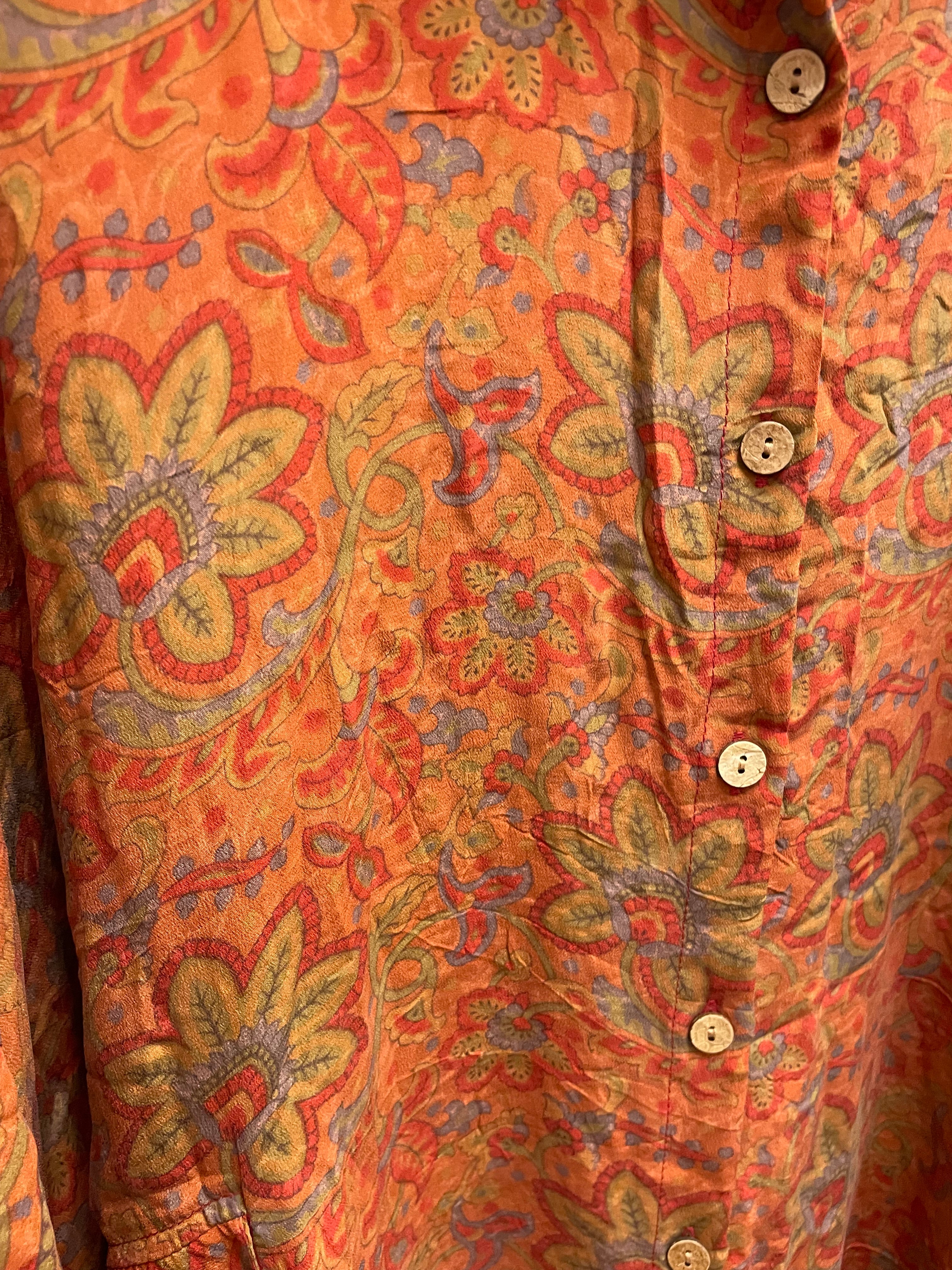 Crepe Sari Free To Be Longsleeve Maxi #013 by Kantha Bae