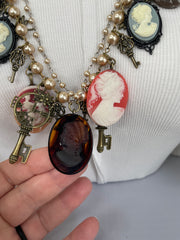 Cameo Charm Rectangle Necklace by Gina