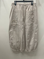 Peace Sign Pinstripe Palazzo Pants by Davi & Dani