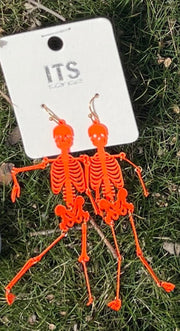 Filigree Skeleton and Ghost Theme Earrings - Robin Boutique-Boutique 
