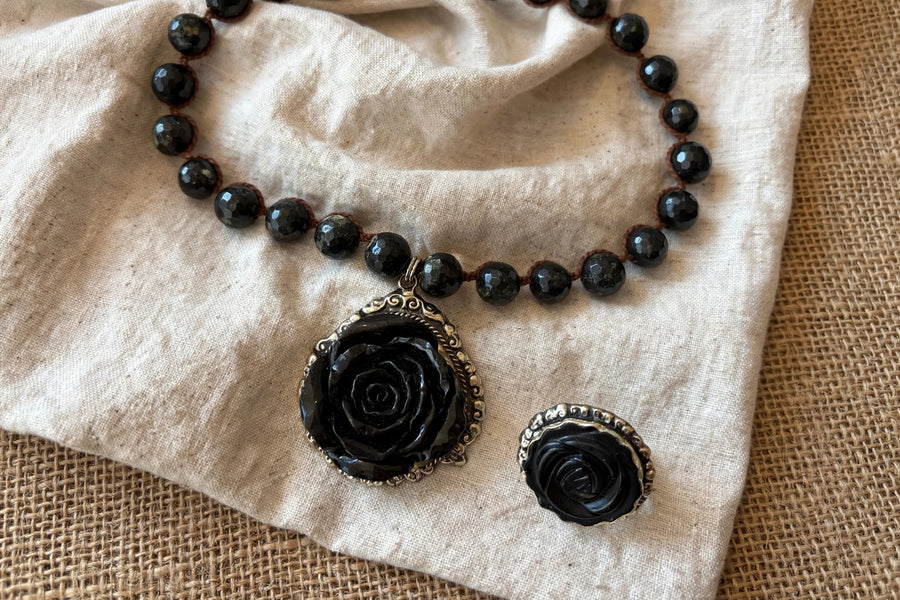 Midnight Rose Necklace by Tara Gasparian