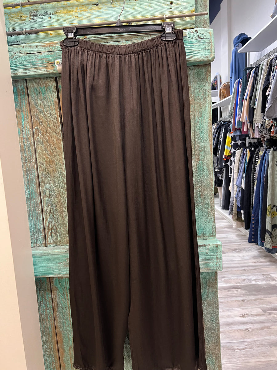 Silk Knot Top in Chocolate by Amorosa