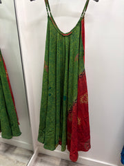 Crepe Sari Moonchild Slip Dress #003 by Kantha Bae
