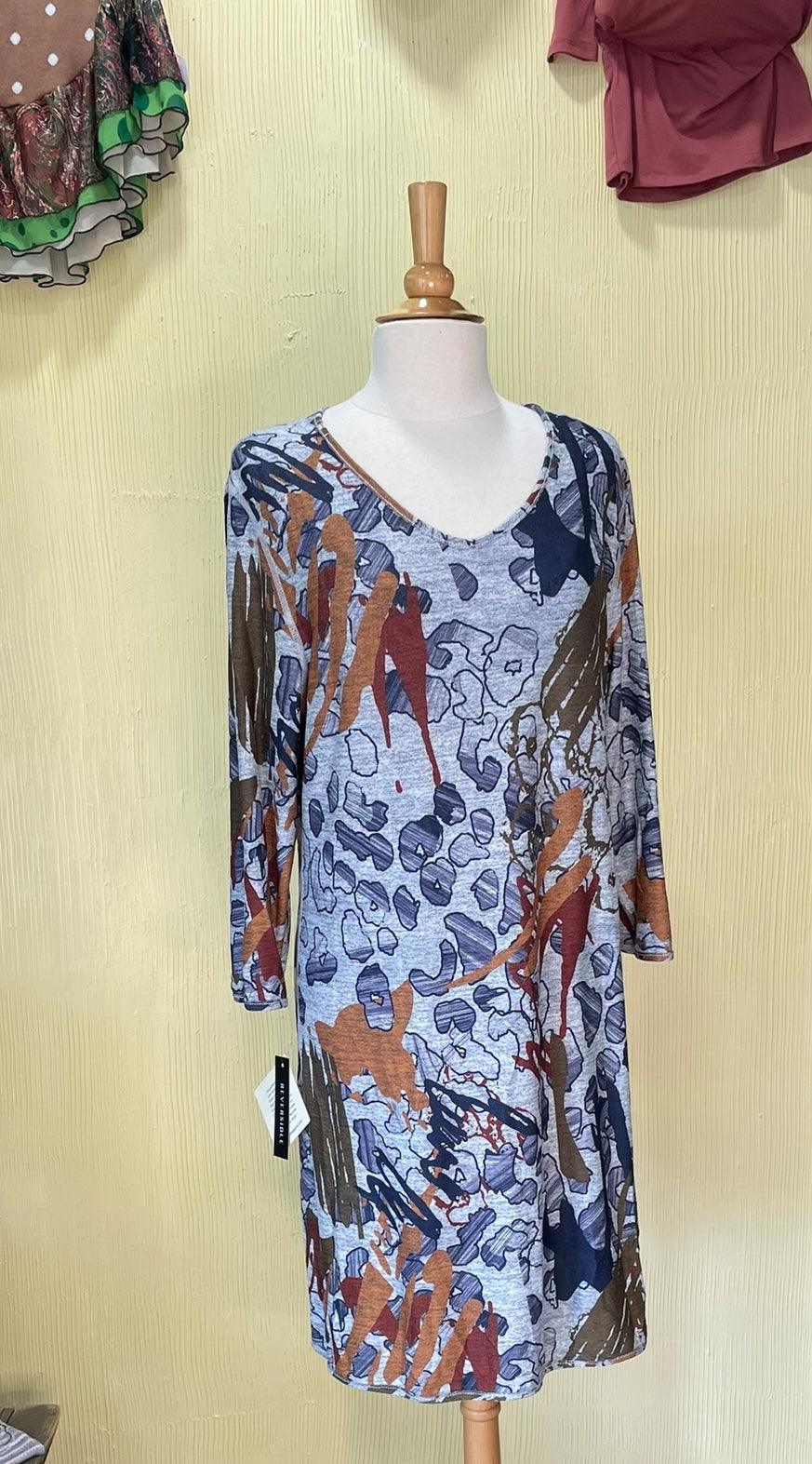 Reversible V-Neck Dress by Cubism - Robin Boutique-Boutique 