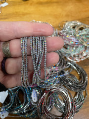 Rhinestone Tennis Stretch Bracelets