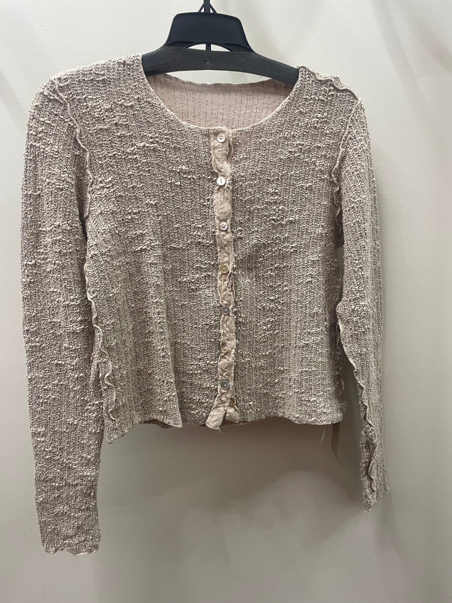 Texture Crop Cardigan by Cut Loose