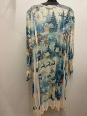 Sparkly Mesh Duster in Snow by Origami - Robin Boutique
