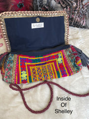 Upcycled Embroidered Crossbody Clutch Market Bag by Kantha Bae - Robin Boutique-Boutique 
