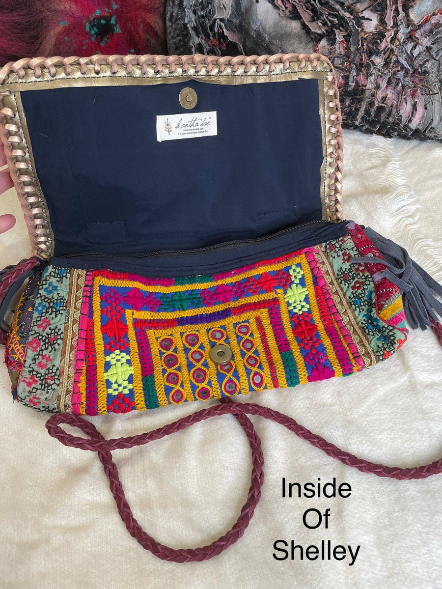 Upcycled Embroidered Crossbody Clutch Market Bag by Kantha Bae - Robin Boutique-Boutique 