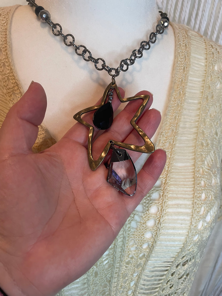 Mixed Chain Star Necklace