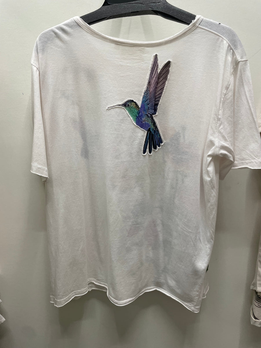 Driftwood Day Tee in Vibrant Flower Garden Print by Paper Lace