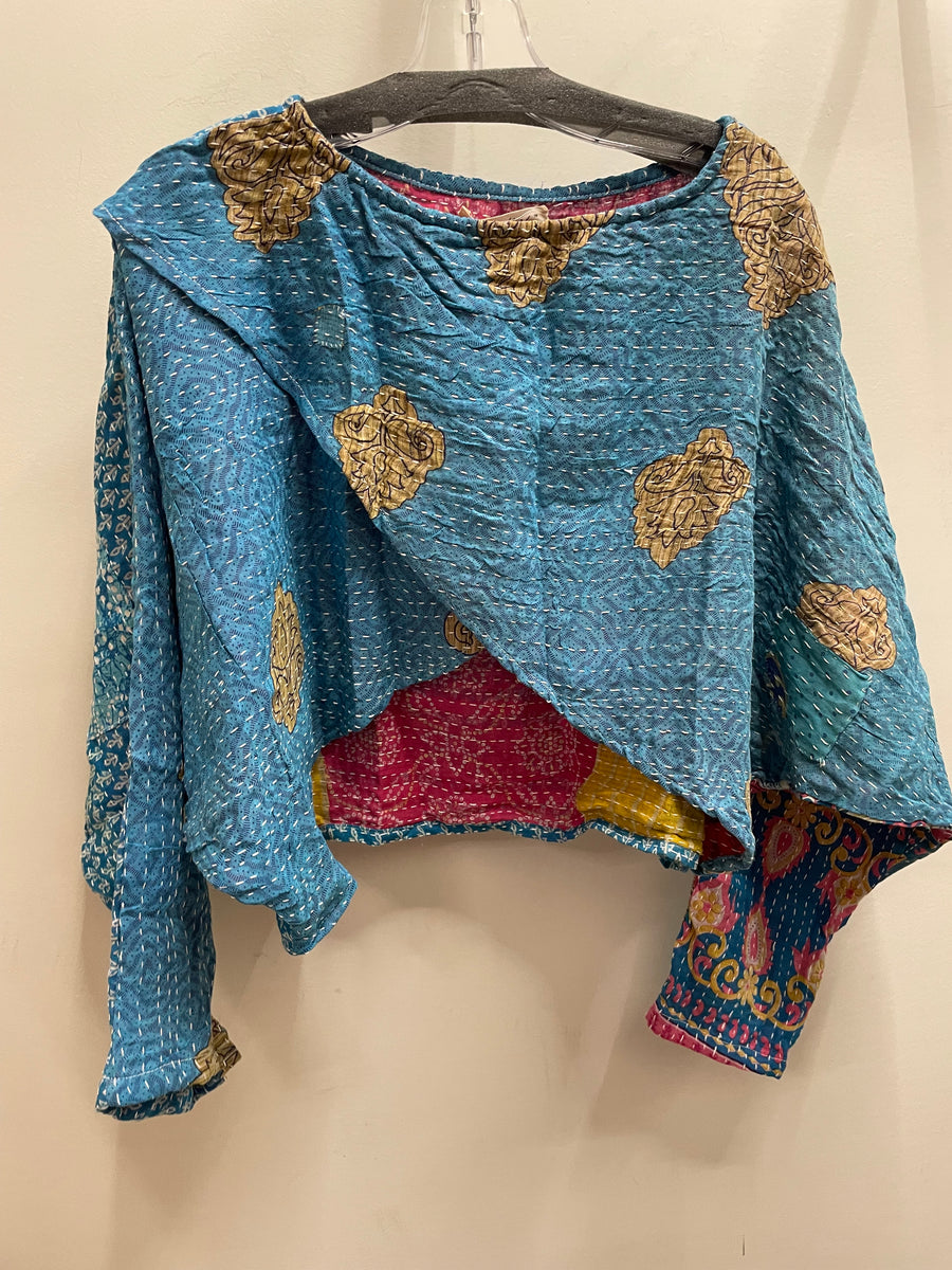 Pareo Kantha In Bloom Cropped Pullover #264 by Kantha Bae