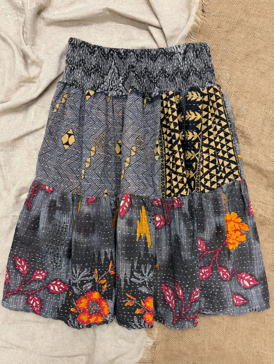 Pareo Kantha Meadow Skirt #068 by Kantha Bae