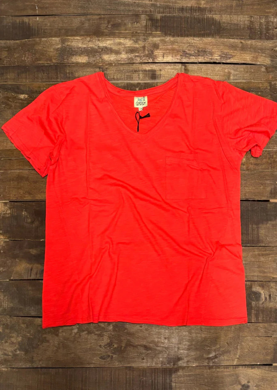 Solid Moon Dance V-Neck Tees by Jaded Gypsy