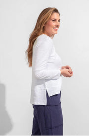 Step Hem Boxy Tee Long Sleeve by Escape by Habitat 10024 - Robin Boutique-Boutique 