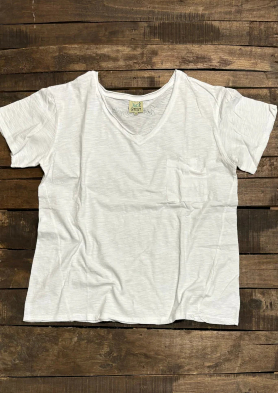 Solid Moon Dance V-Neck Tees by Jaded Gypsy