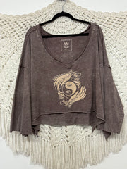 Dream Crop Tee Held In Balance by Kantha Bae