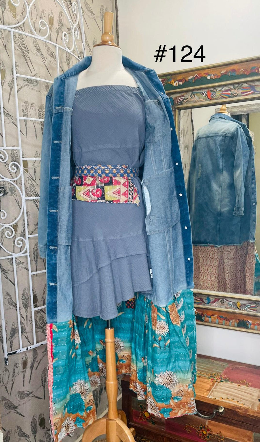 Upcycled Denim Kantha Coat by Kantha Bae - Robin Boutique-Boutique 