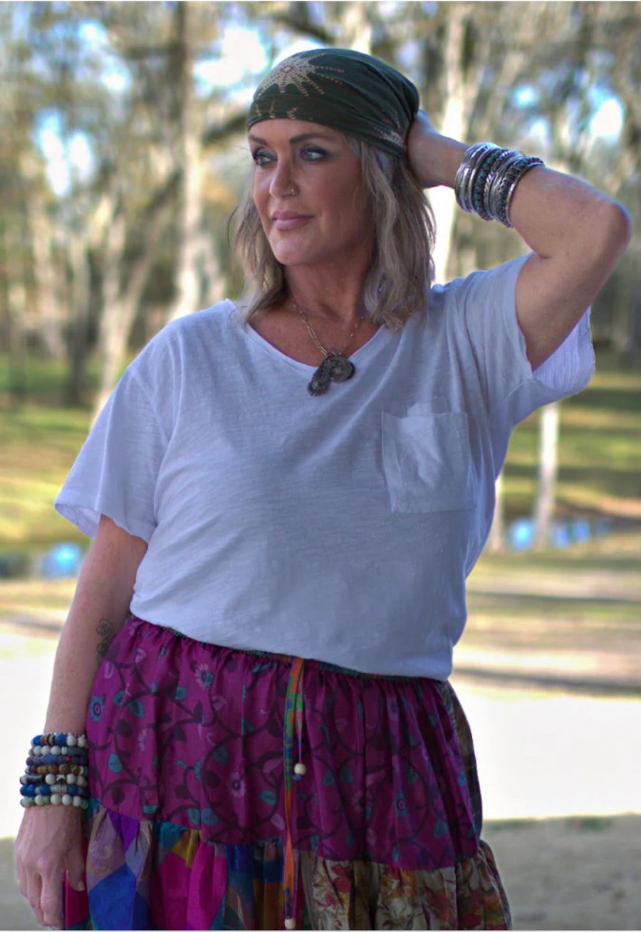 Solid Moon Dance V-Neck Tees by Jaded Gypsy